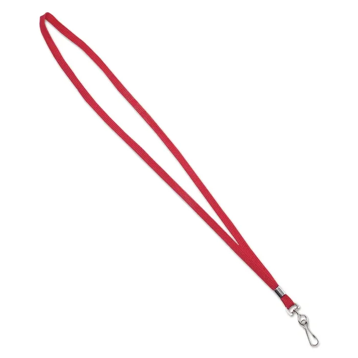 Advantus Deluxe Lanyards, Metal J-Hook Fastener, 36″ Long, Red, 24/Box
