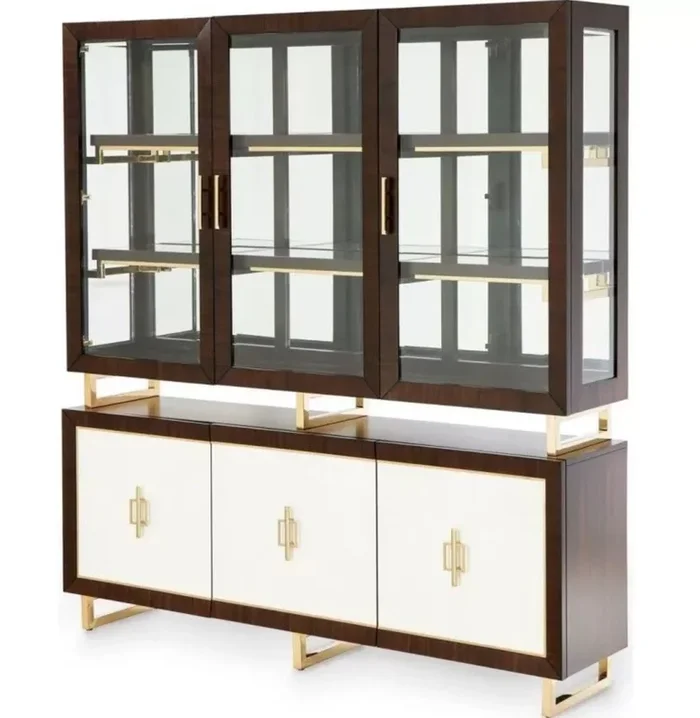 AICO Belmont Place Buffet with China Top in Espresso