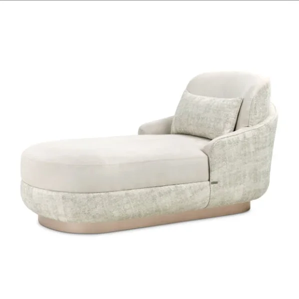 AICO Furniture Aurora Chaise Quarry in Moonlight