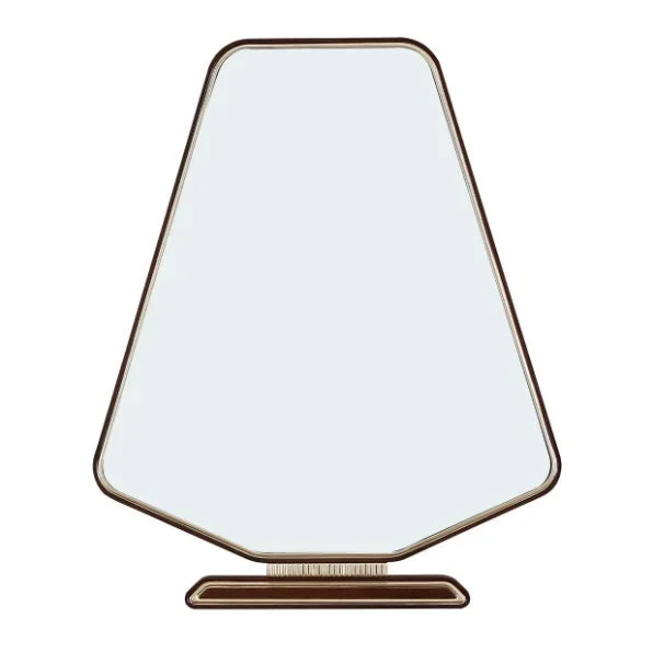 AICO Furniture Houston Vanity Mirror in Walnut