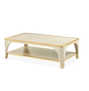 AICO Furniture La Terrazza Rectangular Cocktail Table in Silver Mist