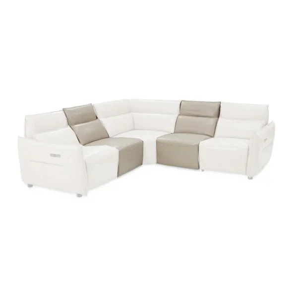 AICO Furniture Verona Armless Chair in Light Gray