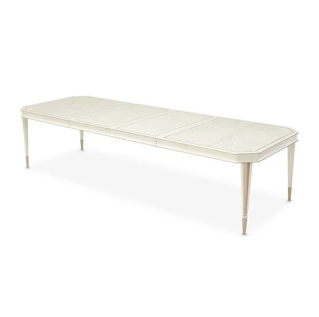 AICO La Rachelle Rectangular Dining Table in Medium Champagne