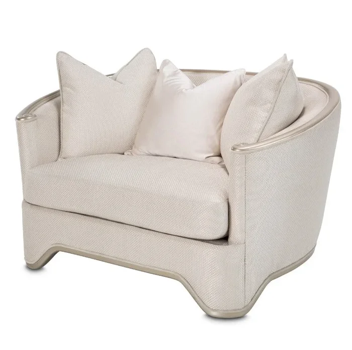 AICO London Place Chair & A Half in Light Champagne