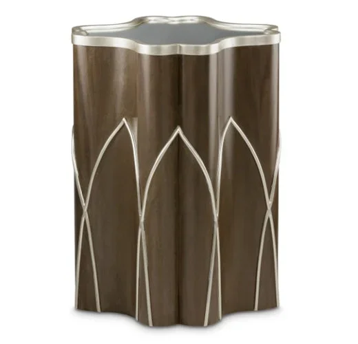 AICO Villa Cherie Chairside Table in Hazelnut