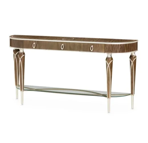 AICO Villa Cherie Console Table in Hazelnut