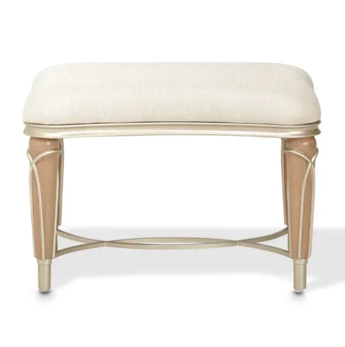AICO Villa Cherie Ottoman in Caramel