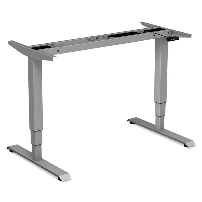 Alera® AdaptivErgo Sit-Stand 3-Stage Electric Height-Adjustable Table Base with Memory Control, 48.06″ x 24.35″ x 25″ to 50.7″, Gray