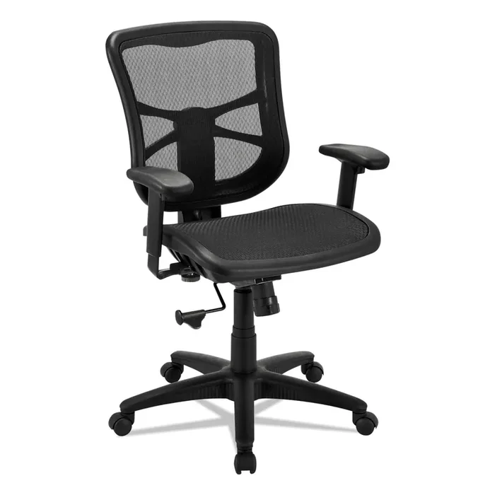 Alera® Alera Elusion Series Mesh Mid-Back Swivel/tilt Chair, Supports Up To 275 Lb, 17.9″ To 21.6″ Seat Height, Black