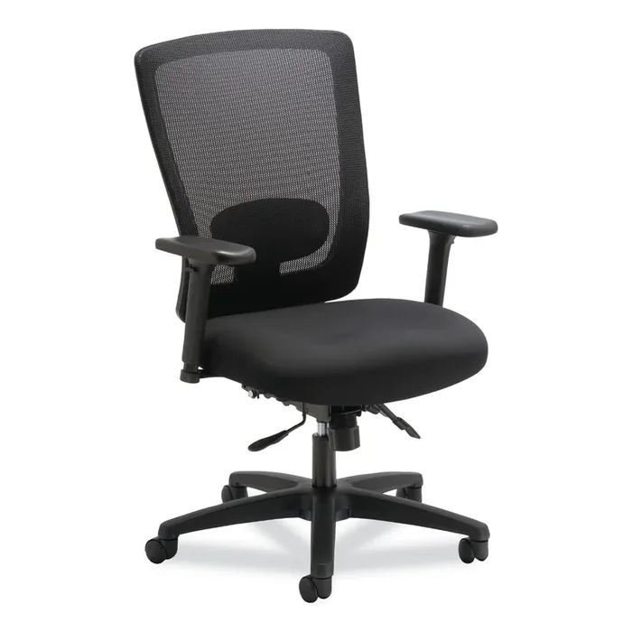 Alera® Alera Envy Series Mesh Mid-Back Multifunction Chair, Supports Up To 250 Lb, 17″ To 21.5″ Seat Height, Black