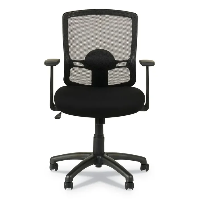 Alera® Alera Etros Series Mesh Mid-Back Chair, Supports Up To 275 Lb, 18.03″ To 21.96″ Seat Height, Black