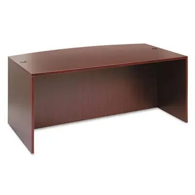 Alera® Alera Valencia Series Bow Front Desk Shell, 71″ X 41.38″ X 29.63″, Mahogany