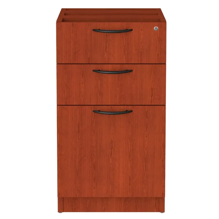 Alera® Alera Valencia Series Full Pedestal File, Left/right, 3-Drawers Box/box/file, Legal/letter, Cherry, 15.63″ X 20.5″ X 28.5″
