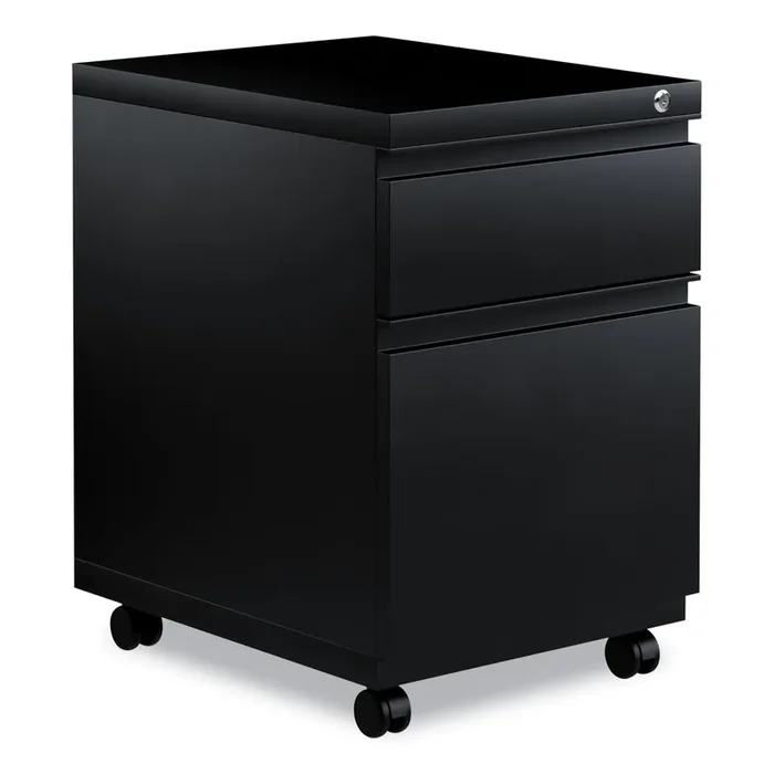Alera® File Pedestal With Full-Length Pull, Left Or Right, 2-Drawers Box/file, Legal/letter, Black, 14.96″ X 19.29″ X 21.65″