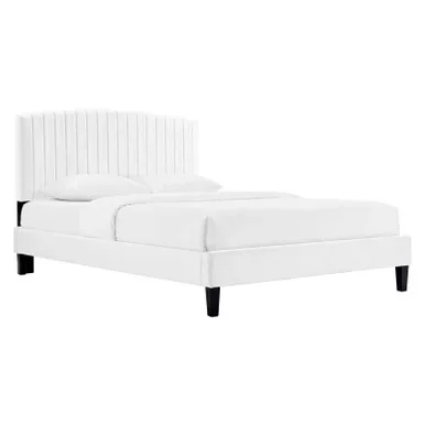 Alessi Performance Velvet Twin Platform Bed / MOD-7041
