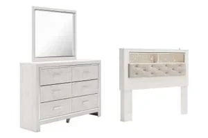 Altyra Queen Bookcase Headboard, Dresser and Mirror