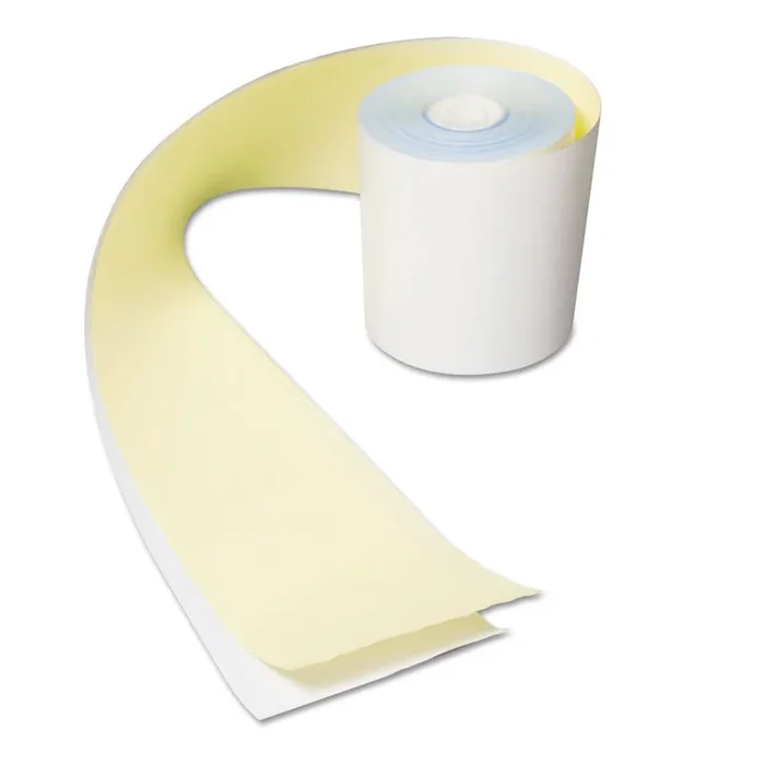 AmerCareRoyal® No Carbon Register Rolls, 3″ X 90 Ft, White/yellow, 30/carton