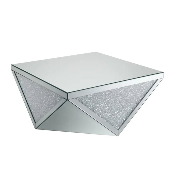 AMORE Square Mirrored Acrylic Crystal Coffee Table