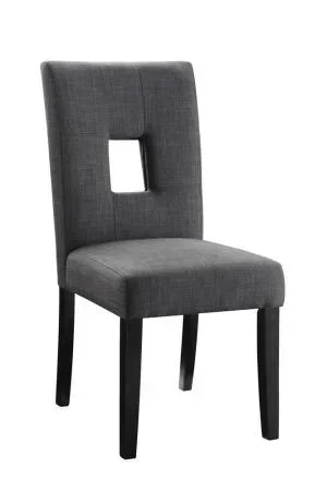 Andenne Upholstered Side Chairs Grey and Black (set of 2)