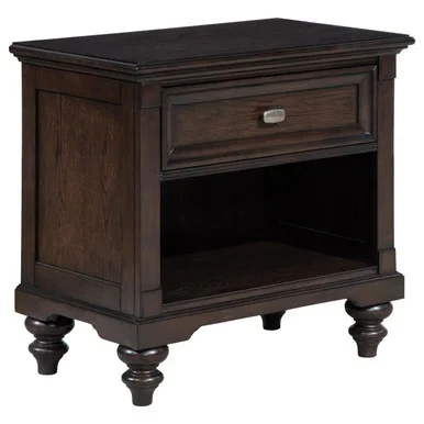 Andover 1-drawer Nightstand Bedside Table Dark Oak / CS-223632