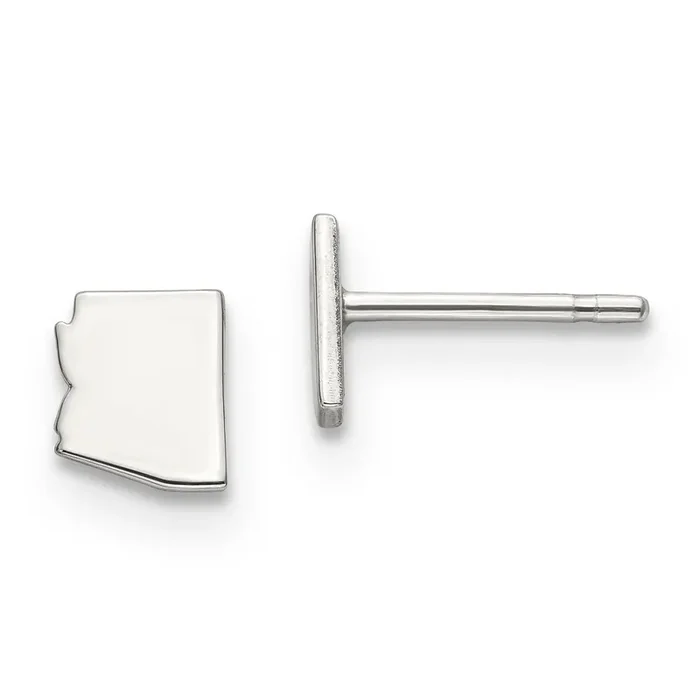 Arizona State Small Earrings Sterling Silver Engravable XNE50SS-AZ