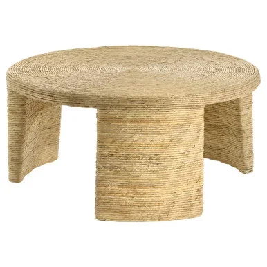 Artina Woven Rattan Round Coffee Table Natural Brown / CS-708508