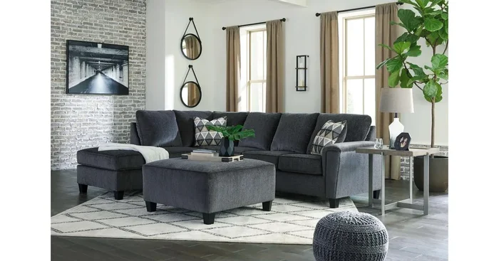 ASHLEY FURNITURE 2-piece Sectional With Ottoman PKG008223 | Home Haven Furniture and Appliance