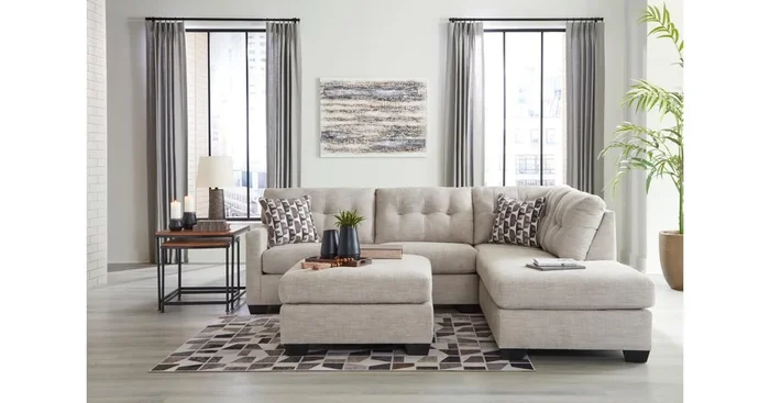 ASHLEY FURNITURE 2-piece Sectional With Ottoman PKG015086 | Home Haven Furniture and Appliance