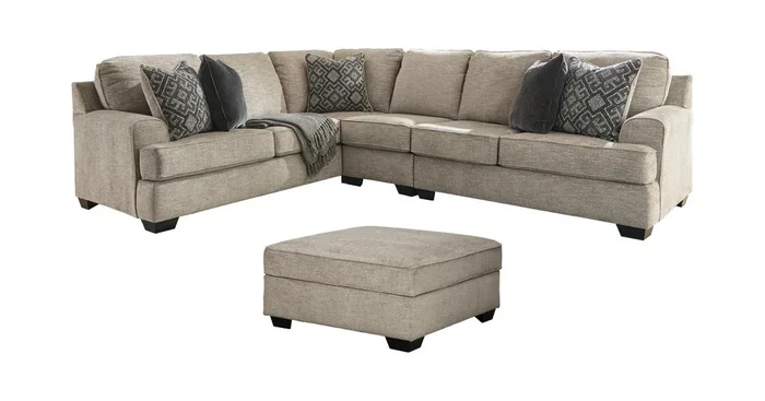 ASHLEY FURNITURE 3-piece Sectional With Ottoman PKG001482 | Home Haven Furniture and Appliance