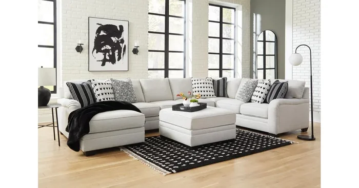 ASHLEY FURNITURE 5-piece Sectional With Ottoman PKG015095 | Home Haven Furniture and Appliance