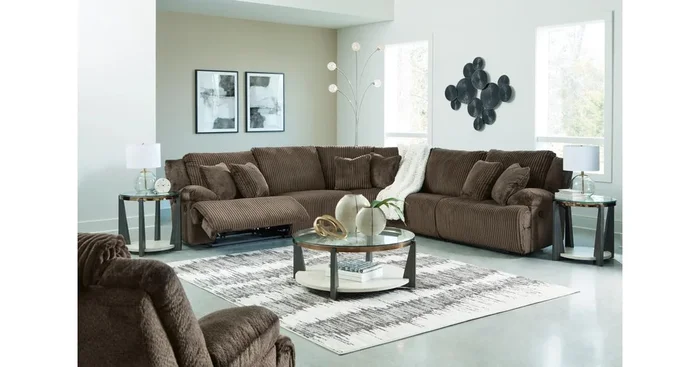 ASHLEY FURNITURE 5-piece Sectional With Recliner PKG019386 | Home Haven Furniture and Appliance