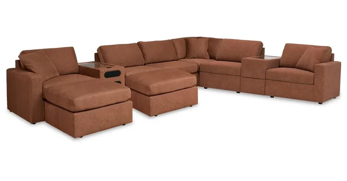 ASHLEY FURNITURE 8-piece Sectional With Ottoman PKG020742 | Home Haven Furniture and Appliance