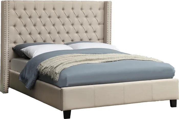 Ashton Beige Linen Full Bed
