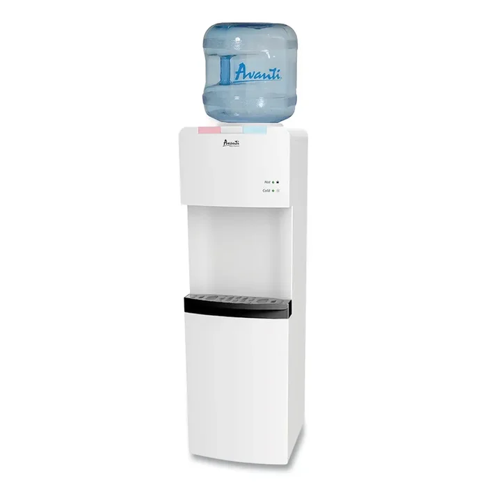 Avanti Hot And Cold Water Stand Up Dispenser, 3-5 Gal, 11 X 12 X 36, White