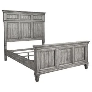 Avenue Wood Queen Panel Bed Weathered Grey