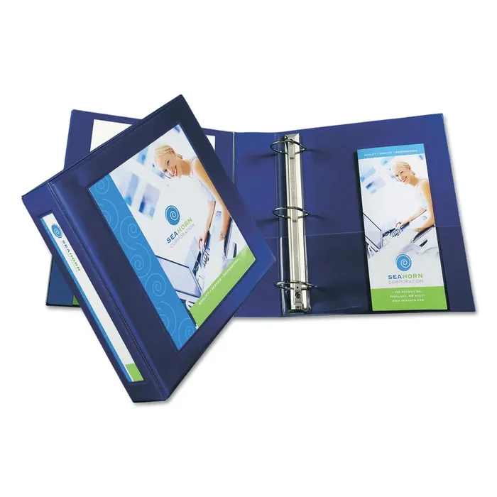 Avery® Framed View Heavy-Duty Binders, 3 Rings, 2″ Capacity, 11 X 8.5, Navy Blue