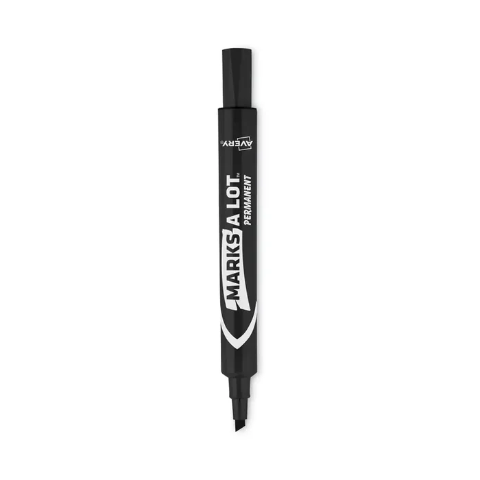 Avery® Marks A Lot Large Desk-Style Permanent Marker, Broad Chisel Tip, Black, Dozen (8888)