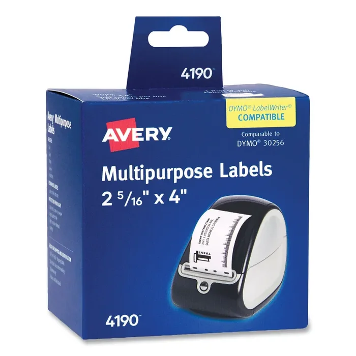 Avery® Multipurpose Thermal Labels, 4 x 2.94, 300/Roll, 1 Roll/Box