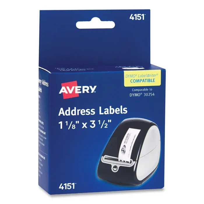 Avery® Thermal Printer Labels, Thermal Printers, 1.13 X 3.5, Clear, 120/roll, 1 Roll/pack