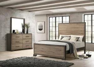 Baker 3-piece Queen Bedroom Set Brown and Light Taupe
