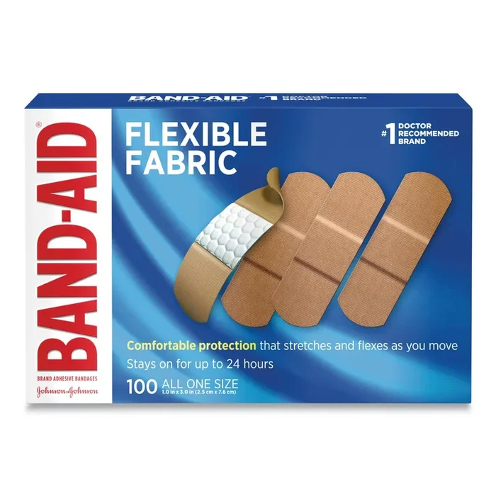 BAND-AID® Flexible Fabric Adhesive Bandages, 1 X 3, 100/box