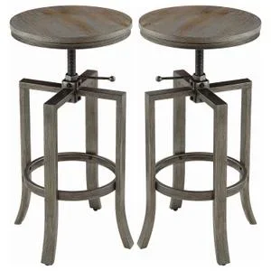Bartlett Adjustable Backless Bar Stool Nutmeg (set of 2)