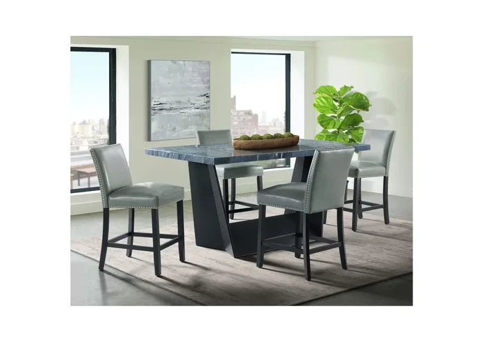 Beckley Counter Table In Dark Marble Top
