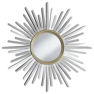 Beiwen 39 X 39 Inch Sun Burst Wall Mirror Champagne