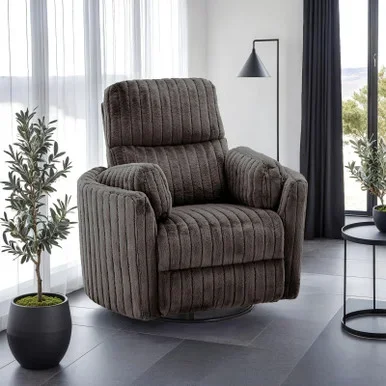 Belper Power Glider Recliner w/ Swivel, Chocolate Brown / FM-AC8018DB-PM