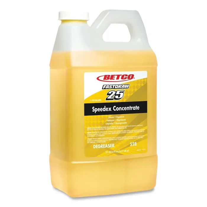 Betco® Speedex Fastdraw 25 Concentrate Heavy-Duty Degreaser, Lemon Scent, 67.6 Oz Bottle, 4/carton