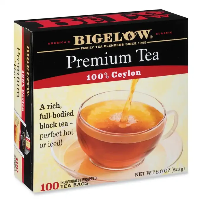 Bigelow® Single Flavor Tea, Premium Ceylon, 100 Bags/box