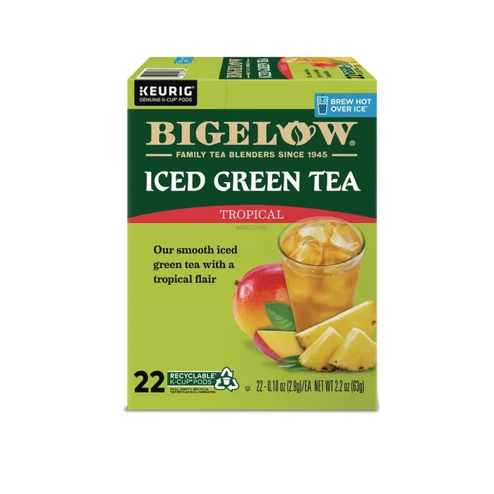 Bigelow® Tropical Iced Green Tea, K-Cup, 0.10 oz, 22/Box
