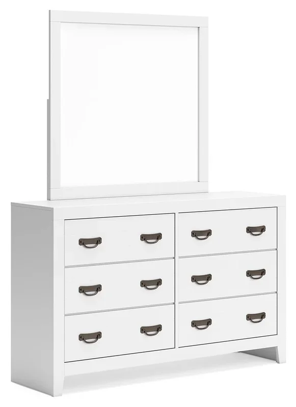 Binterglen – Dresser And Mirror – White