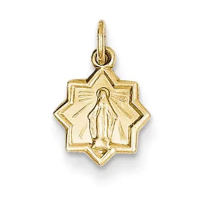 Blessed Mary Charm 14k Gold XR337